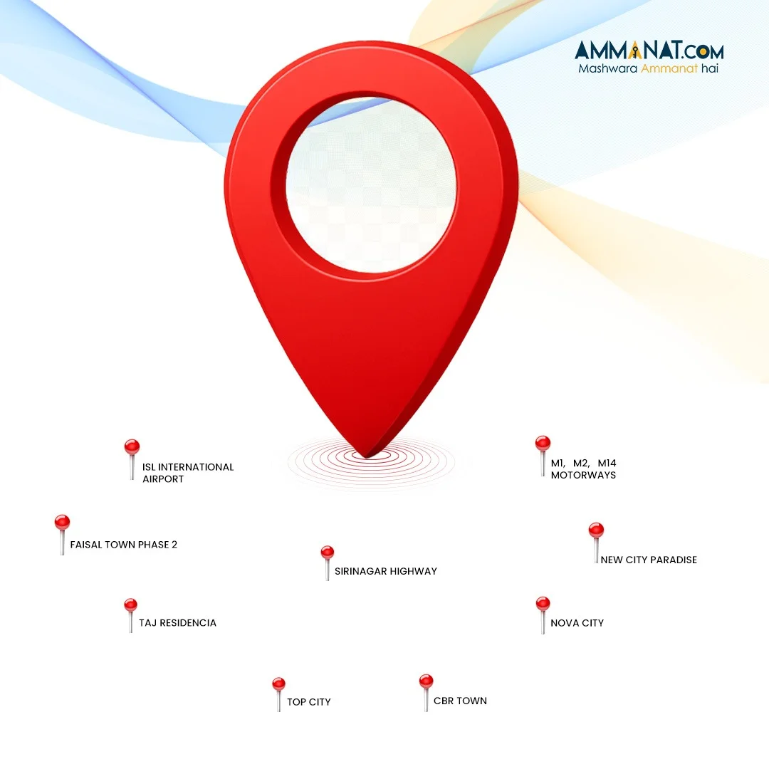 Faisal town phase 1 nearby land marks